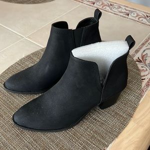 Brand New black suede booties size 8